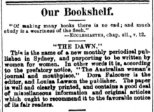 Our Bookshelf - Introducing a new monthly periodical called The Dawn